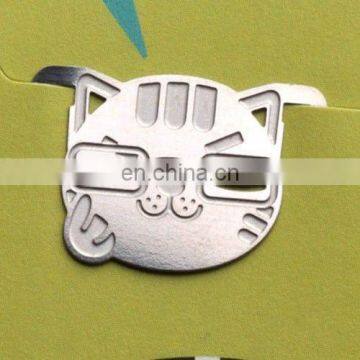 Personalized Cute Mini Smart Kity Silver Color Book Clip Bookmark