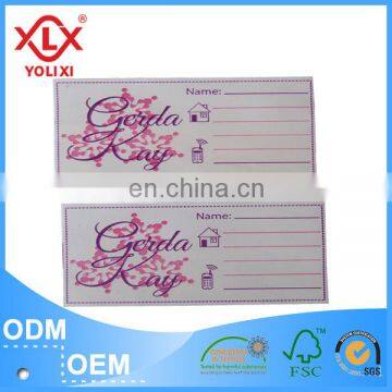 custom best price printed hats label garment label bags label manufacturer