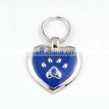 Promotion HIGH QUALITY Existing Mold Gold Silver Rhinestone Metal Pet Tag