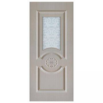 Hot Sales Pvc Waterproof Wpc Door Skin With Glass Design photo-2