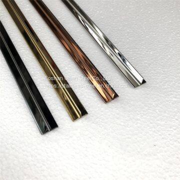 Customised Color Stainless Steel 1mm Thickness Tile Trim Mirror Finished T Shape Trim photo-2