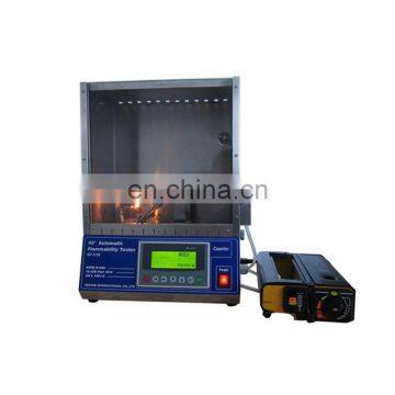 Textiles 45 Degree Flammability Tester Burning Test Machine