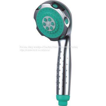 2 spray green chrome colour hand held shower set blister packing with hose and bracket