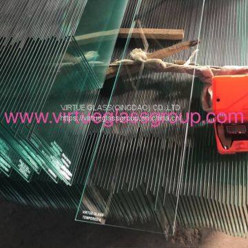 Manufacturer 6mm 8mm custom door  tempered glass panel