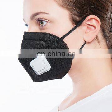 Cool Black Nonwoven Fabric Anti PM2.5 Face Mask for Commuting
