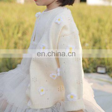 6858 Spring New Fashion Kids Sweater Baby Girl Knitted Sweater Cardigan photo-5