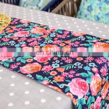 High Quality Wedding Rose Flower Printed Pattern Table Runners Digital Print Table Runner for Weddings Party photo-3