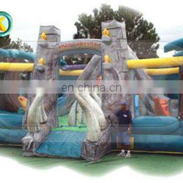 Dinosaur Jurassic Themed Adventure World Bouncer Jumping Castle Inflatable Park Playground