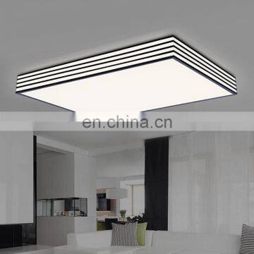 Black and White Striped Square Ceiling Lamp Acrylic Living Room Lamp photo-3