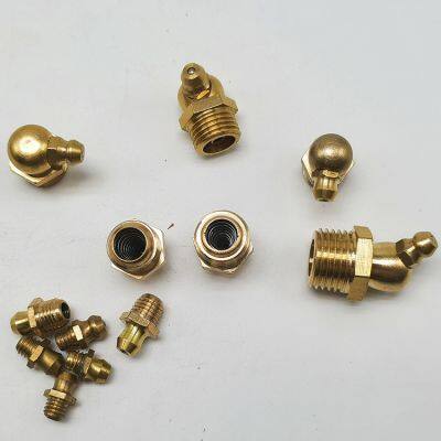 Brass Straight Grease Fitting M8x1mm Metric Thread Hydraulic Grease Fitting photo-4