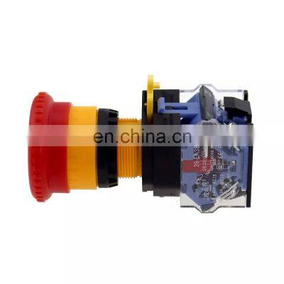 LA38-11ZS Emergency Stop 22mm Button Switches 1NO 1NC Red Mushroom 10A Equipment Lift Elevator on off Switch Button photo-4