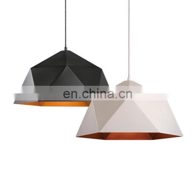 Moden multilateral rhombus Nordic balcony bar personality single head creative geometric chandelier