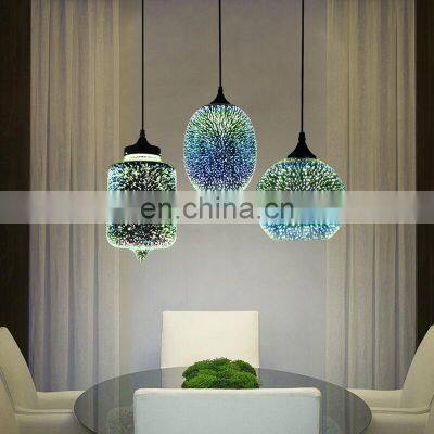 simple Creative colorful 3D glass pendant light for decorate