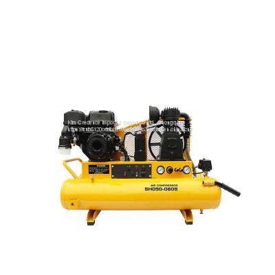 China CE Top Quality Petrol Engine Belt-Driven Air Compressor