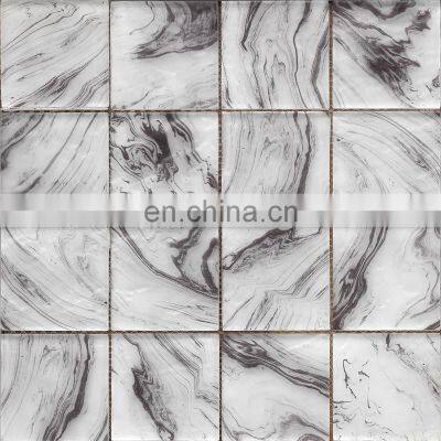 Foshan 3D Glass Kitchen Backsplash Bathroom Mosaic Tile bathroom and kitchen wall tiles