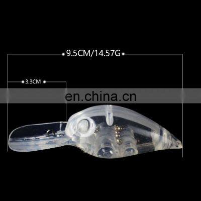 Amazon 9.5cm 14.57g Hot Sale Plastic Fishing Bait Body Lure Fishing Gear Crankshad Unpainted photo-3