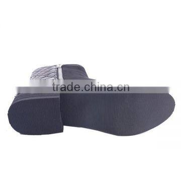 Comfort Woman Low Heel Boots Half Shiny Upper Female Zipper Ankle Boots for Women photo-6