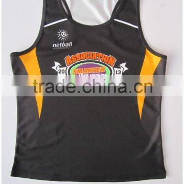 High Quality New Design Pattern Athletic Netball Singlet