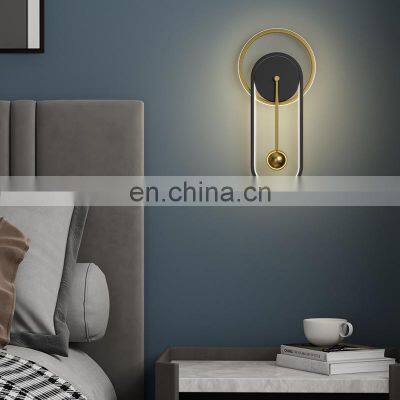 Indoor Wall Lamp Decor Clock Mounted Lights Modern Home Hotel Led Simple Wall Light
