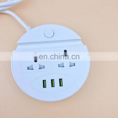 10A 250v Round Electrical Power UK Plug Universal Outlet Extension Socket 3 USB photo-3