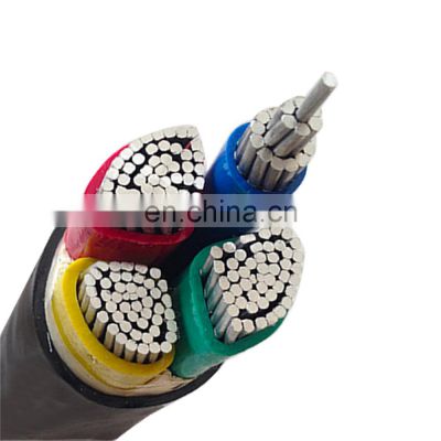 Power cable three-phase four-wire 4 core 16/25/35/50 square 3+1 aluminum wire YJLV22 buried overhead cable