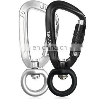 JRSGS Multifunctional Swivel Twist Lock Carabiner, Rotating Snap Hook Clip for Dog Leash, Hammock, Camping, Hiking