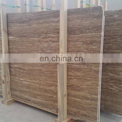 New Model Premium Quality Hot Sale Brown Noche Travertine Slab Vein Cut Made in Turkey Model Code CEM-SLB-04-02 photo-3