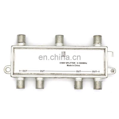 rf coaxial connector indoor 6 way signal mode Splitter for cable and internet housing outdoor optical splitter CATV splitters