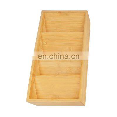 Bamboo Spice Rack Cabinet Drawer Tray Organizer