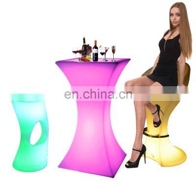 hookah chairs / LED Outdoor Waterproof Glow Patio LED Tables and Chairs Furniture Hire Plastic Bar Stool