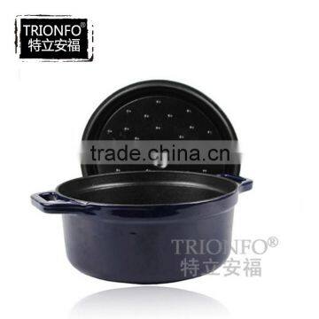Hot Sale Trionfo Blue Cast Iron Enamel Pot photo-3