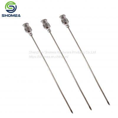 Shomea Customized 11G-32G  Stainless steel long lancet needle with luer lock