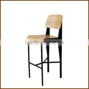 Replica powder coated frame plywood Germany style Jean Prouve High Chairs, Jean Prouve Bar chairs,Standard Bar chair for cafe