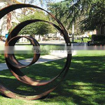 Metal ring art sculpture for garden decoration