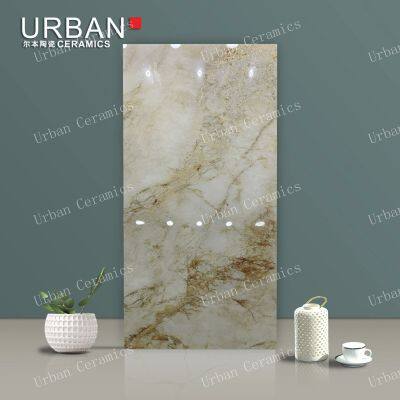Qingdao Gloden 600X1200mm Ceramic Glossy Glazed Polished Porcelain Floor Wall Tile