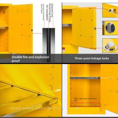 Red 30 Gallon Fireproof Flammable Storage Cabinet With Adjustable Shelving System - Color Coded for Safety photo-4