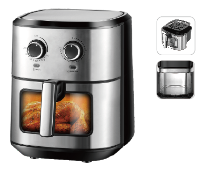 Friteuse à air à double bouton indépendant et multifonctionnelle (Wechat : 13510231336)