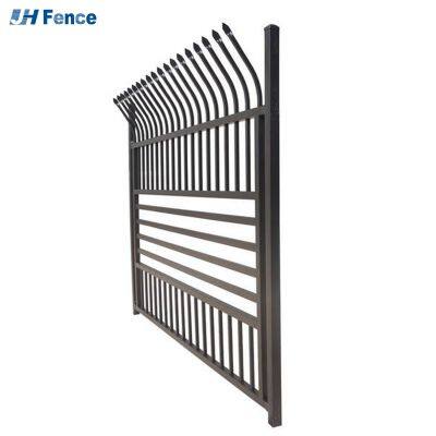 Oferta caliente: Valla de jardín exterior de acero galvanizado, fácil de montar, barandilla de seguridad para porche con estilo de diseño sencillo