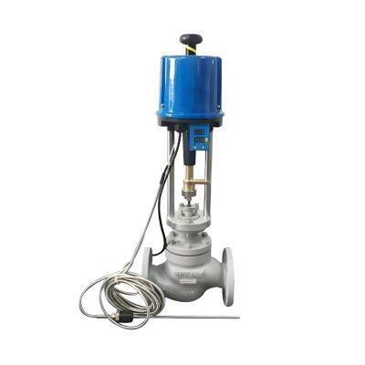 Vente directe par le fabricant de vannes de contrôle électrique, vannes électriques de régulation de température à bride en acier inoxydable