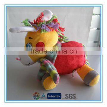 Custom cute plush horse candy bag for kids