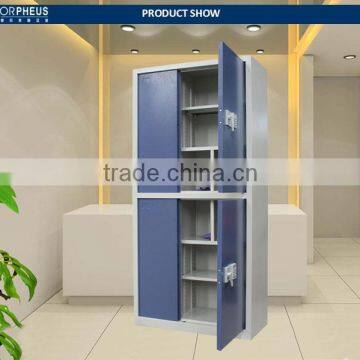 Wholesale Price Metal Office Furniture Complete Open Door File Cabinet Blue Color 2 Tier Steel Filing Cabinet photo-2