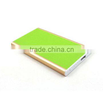 Super slim 4000mah leather good quality power bank                        
                                                                                Supplier's Choice
