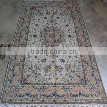 artificial silk and wool handmade persian carpet