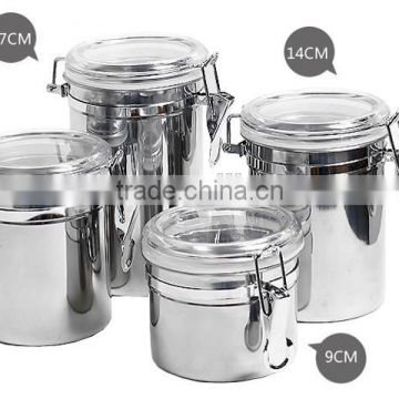 4'' stainless steel kitchen canister sets