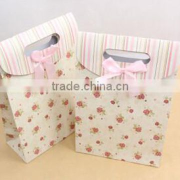 Floral paper bag for decorations, Anniversary gift bag 2014