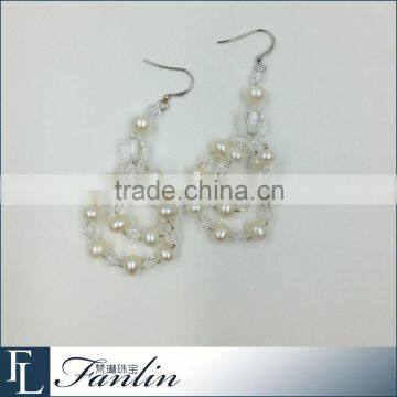 Elegant Women 925 Silver Jewelry Freshwater Pearl Earring photo-2