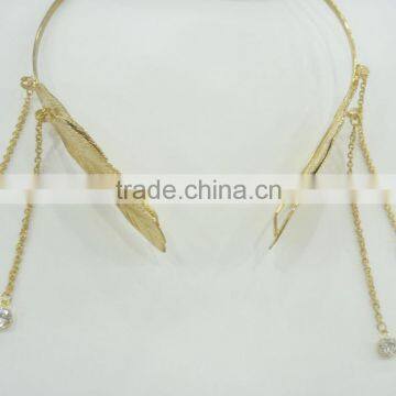 FASHION LEAVES RHINESTONE HAIR BAND photo-2