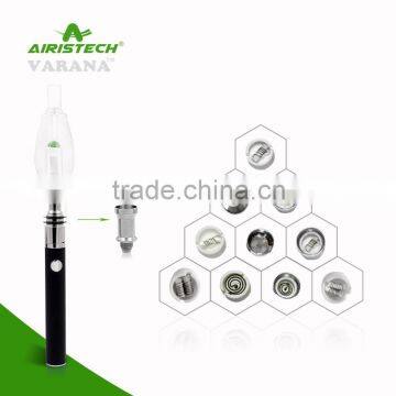 Most popular wax vapor pen device, airistech portable vaporizer low resistance vapor pen glass dome vape pen at alibaba.com