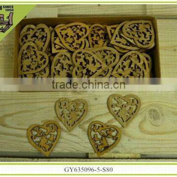 Natural material birch wooden sheet heart