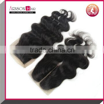 2014 Qingdao factory price wholesale 6A indian hair silk base closures